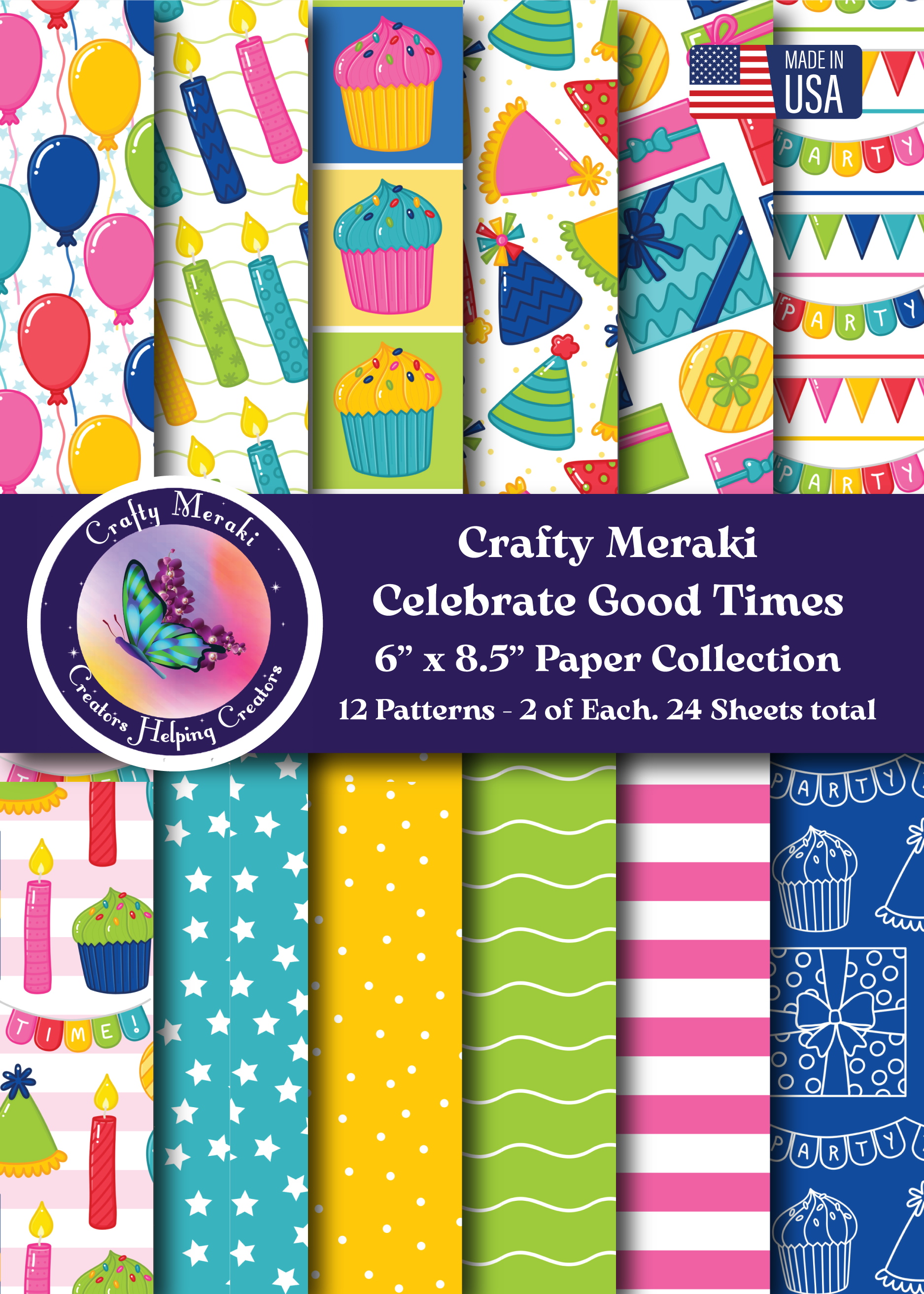Crafty Meraki Celebrate Good Times Paper Pack