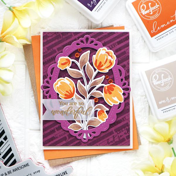 Pinkfresh Studio Layered Bouquet Stamp - Crafty Meraki