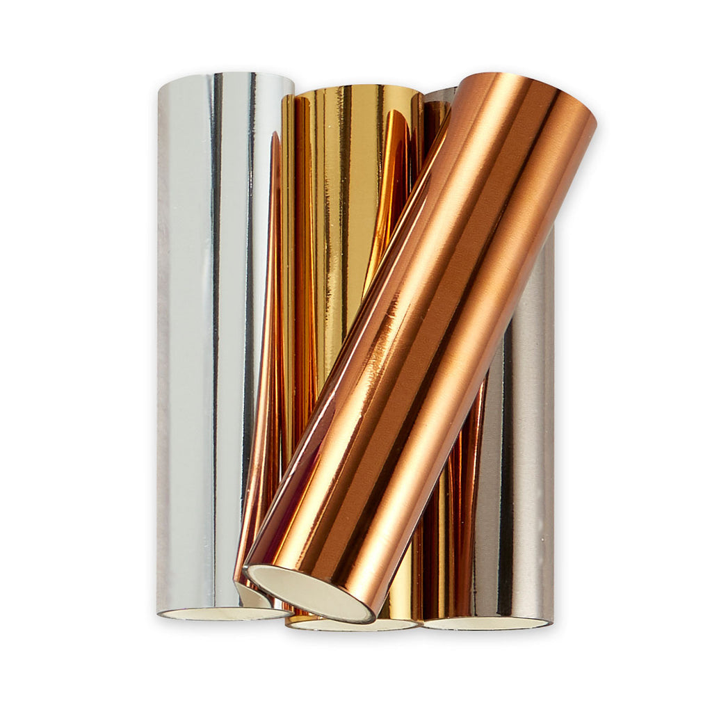 Glimmer Hot Foil 4 Rolls - Essential Metallics Variety Pack - Crafty Meraki