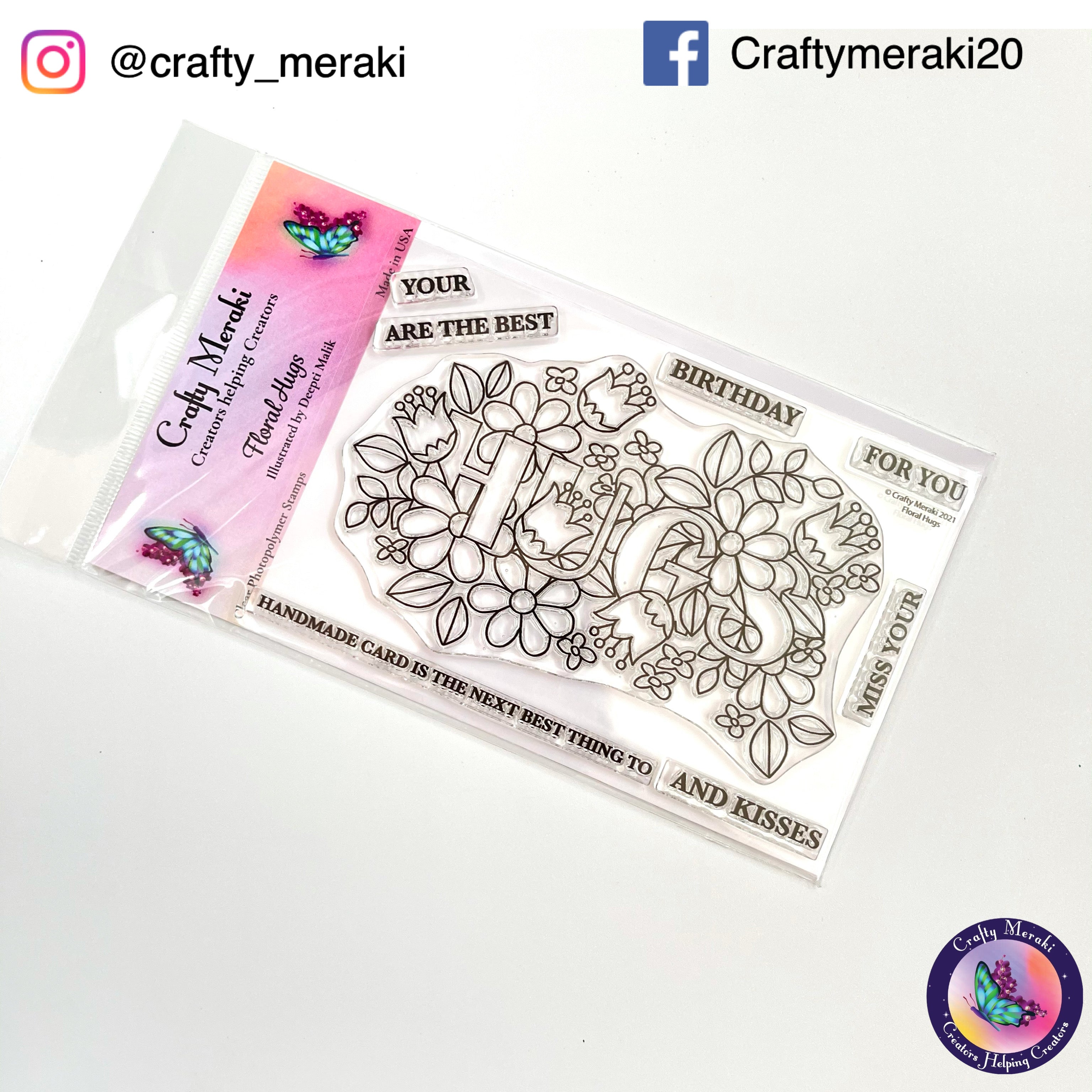 Crafty Meraki Floral Hugs stamp - Crafty Meraki
