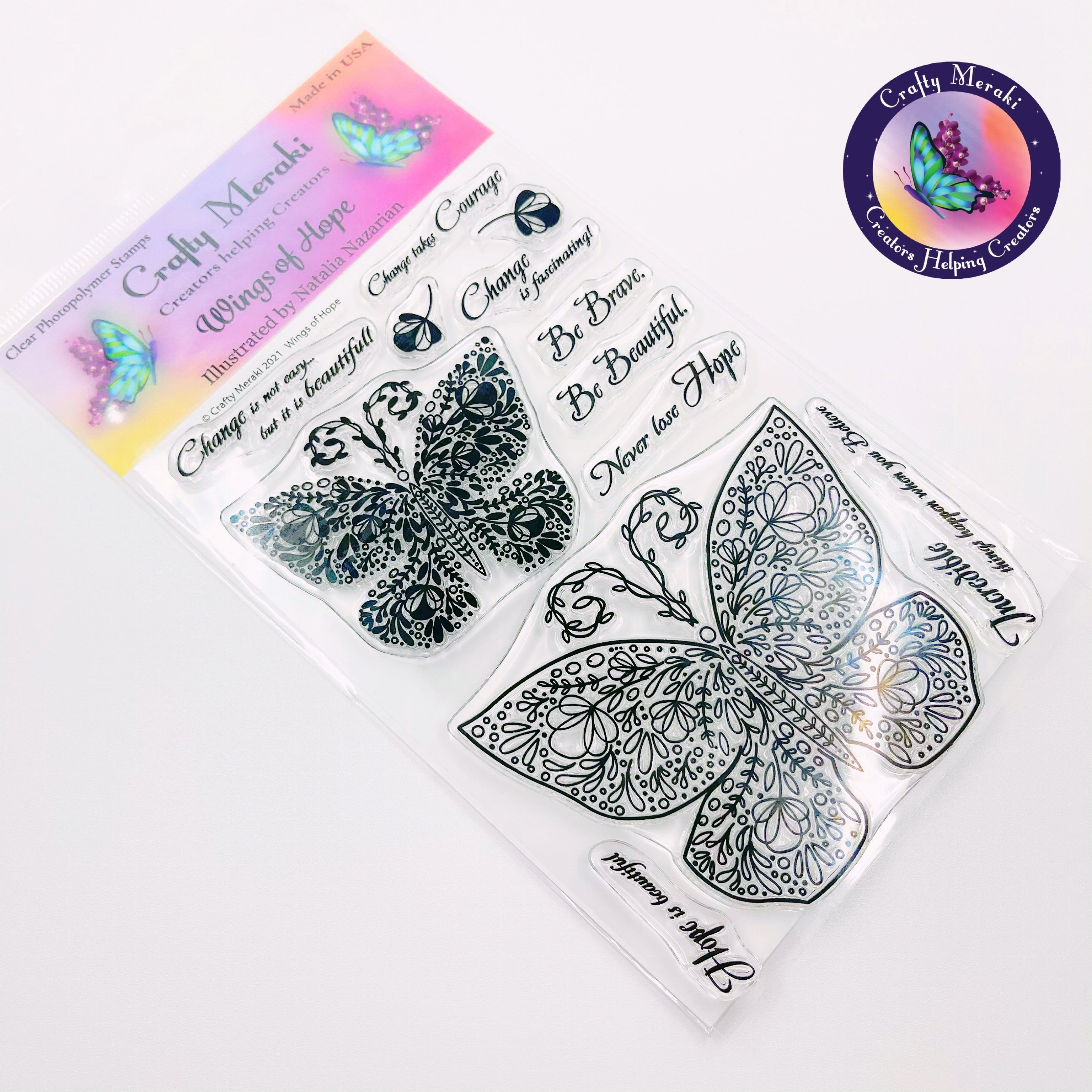 Crafty Meraki Wings of Hope Stamp set - Crafty Meraki