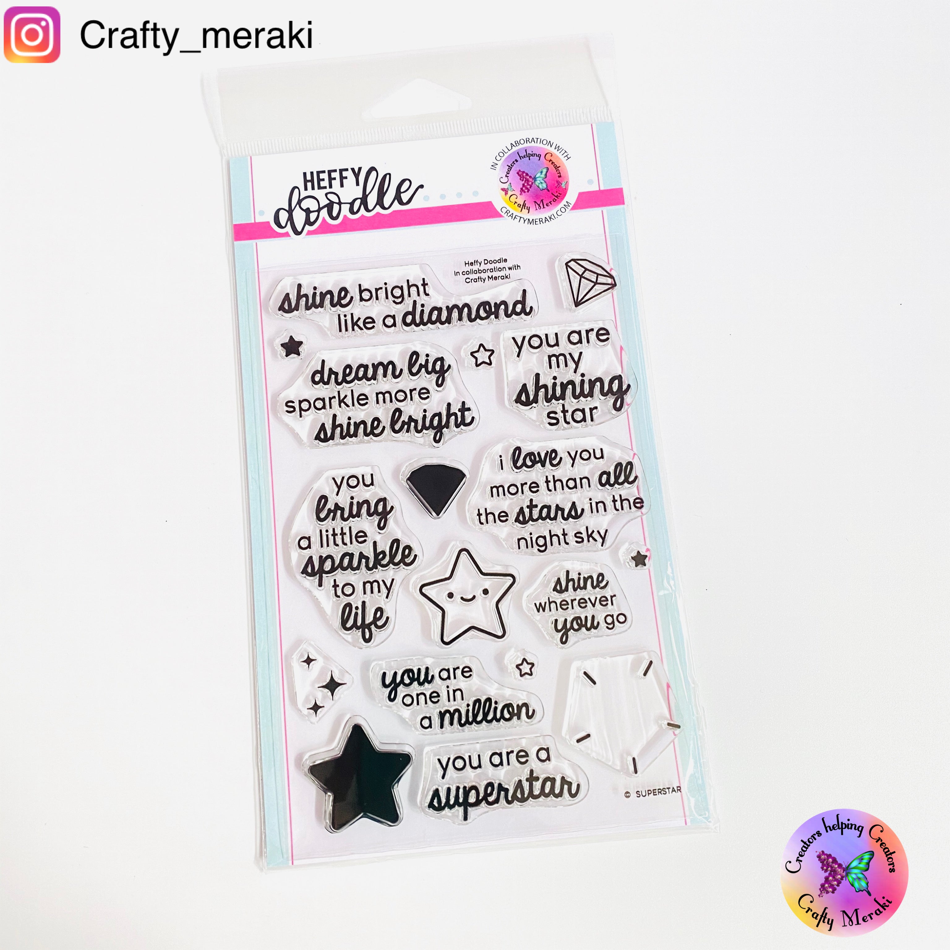 Crafty Meraki Heffy Doodle Collaboration Superstar stamp set - Crafty Meraki