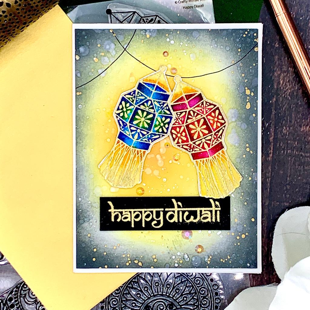 Crafty Meraki Happy Diwali Clear stamp set - Crafty Meraki