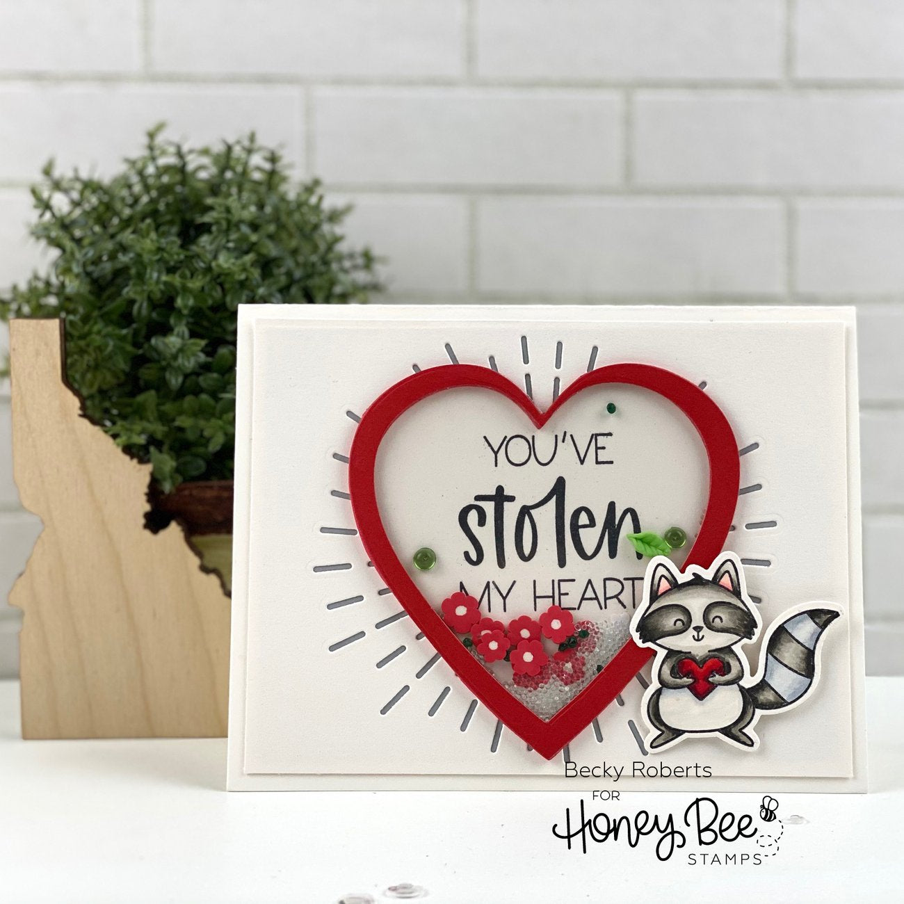Honey Bee Stamps Radiant Heart Background | Honey Cuts - Crafty Meraki