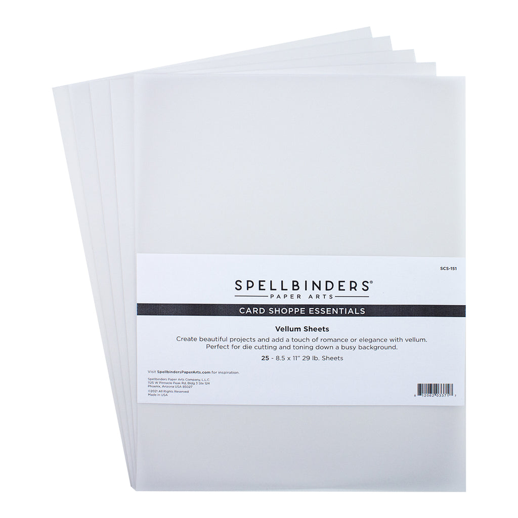 Spellbinders Vellum Sheets 8 1/2'' x 11" - 25 pack