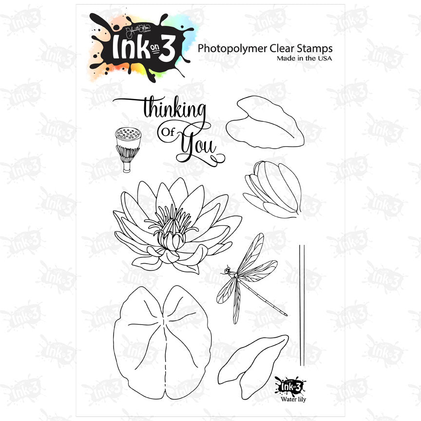 Water Lily 4x6 Clear Stamp Set - Crafty Meraki