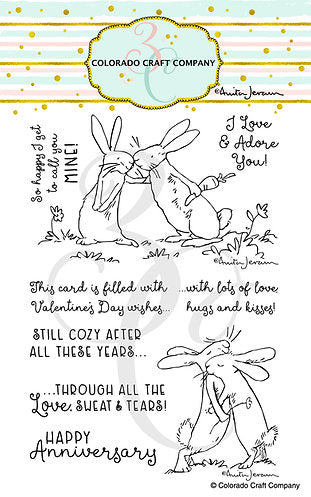 Colorado Craft Company AJ418 Anita Jeram~Lots Of Love Stamps - Crafty Meraki