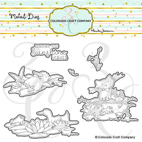 Colorado Craft Company AJ457 - Anita Jeram~Pond Pampering Stamps - Crafty Meraki