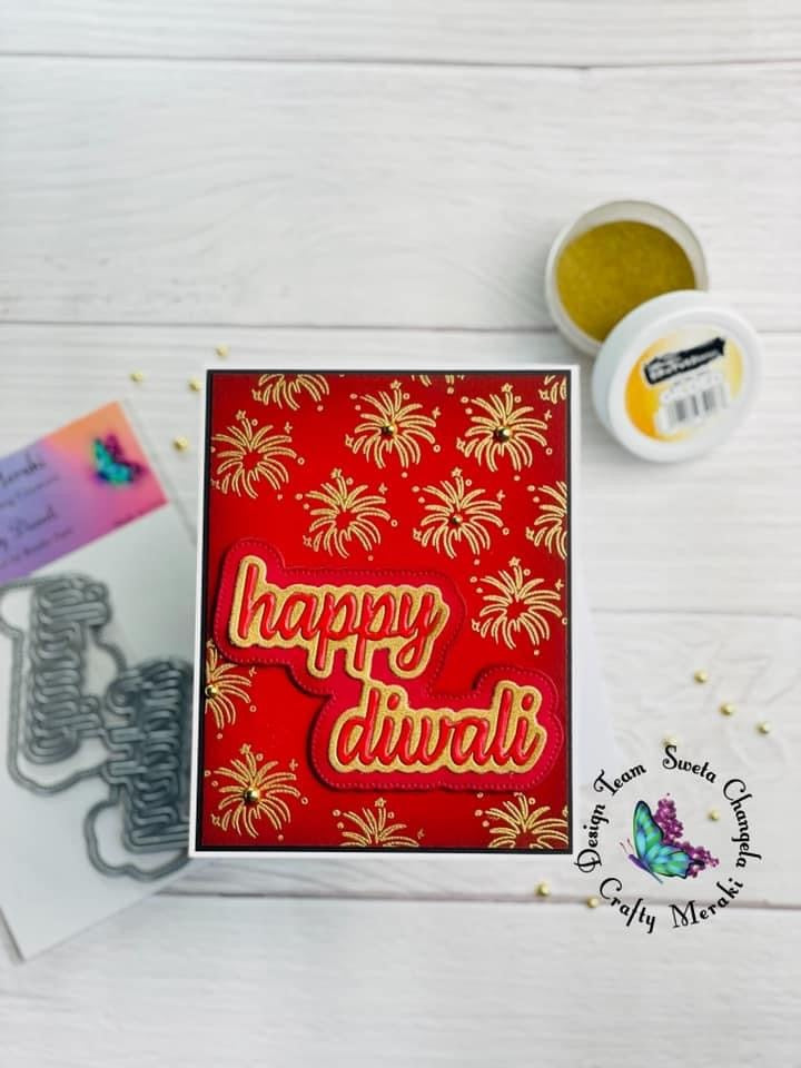 Happy Diwali word die - Crafty Meraki