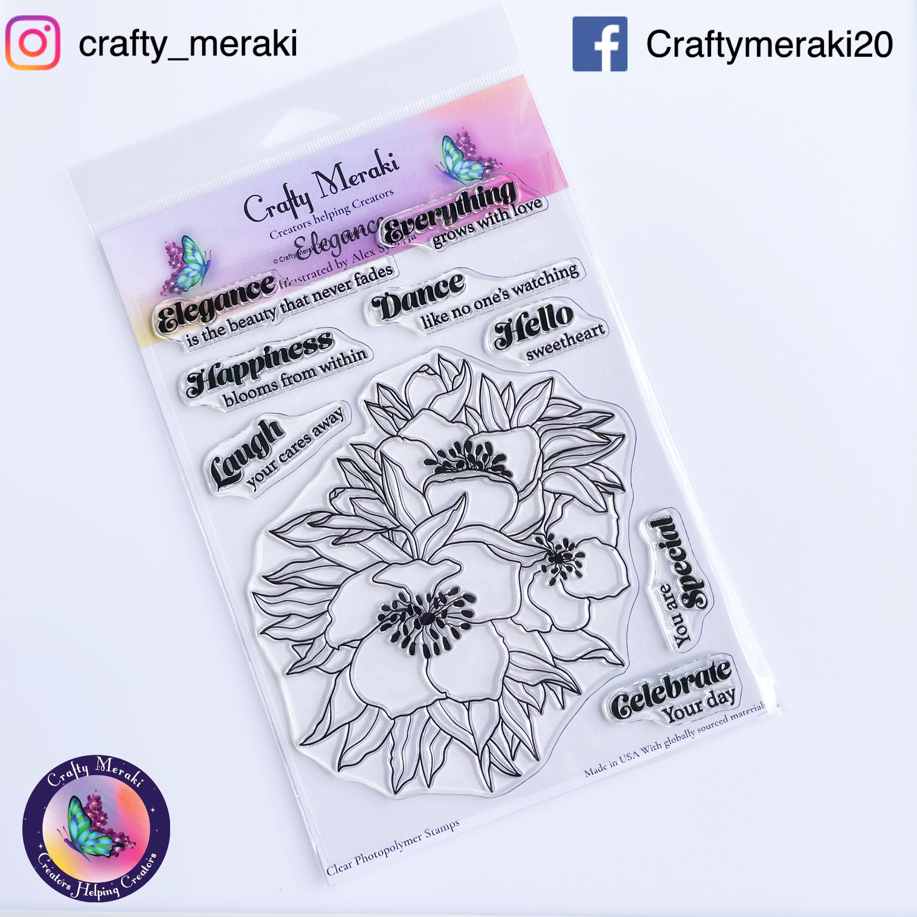 Crafty Meraki Elegance Stamp set - Crafty Meraki