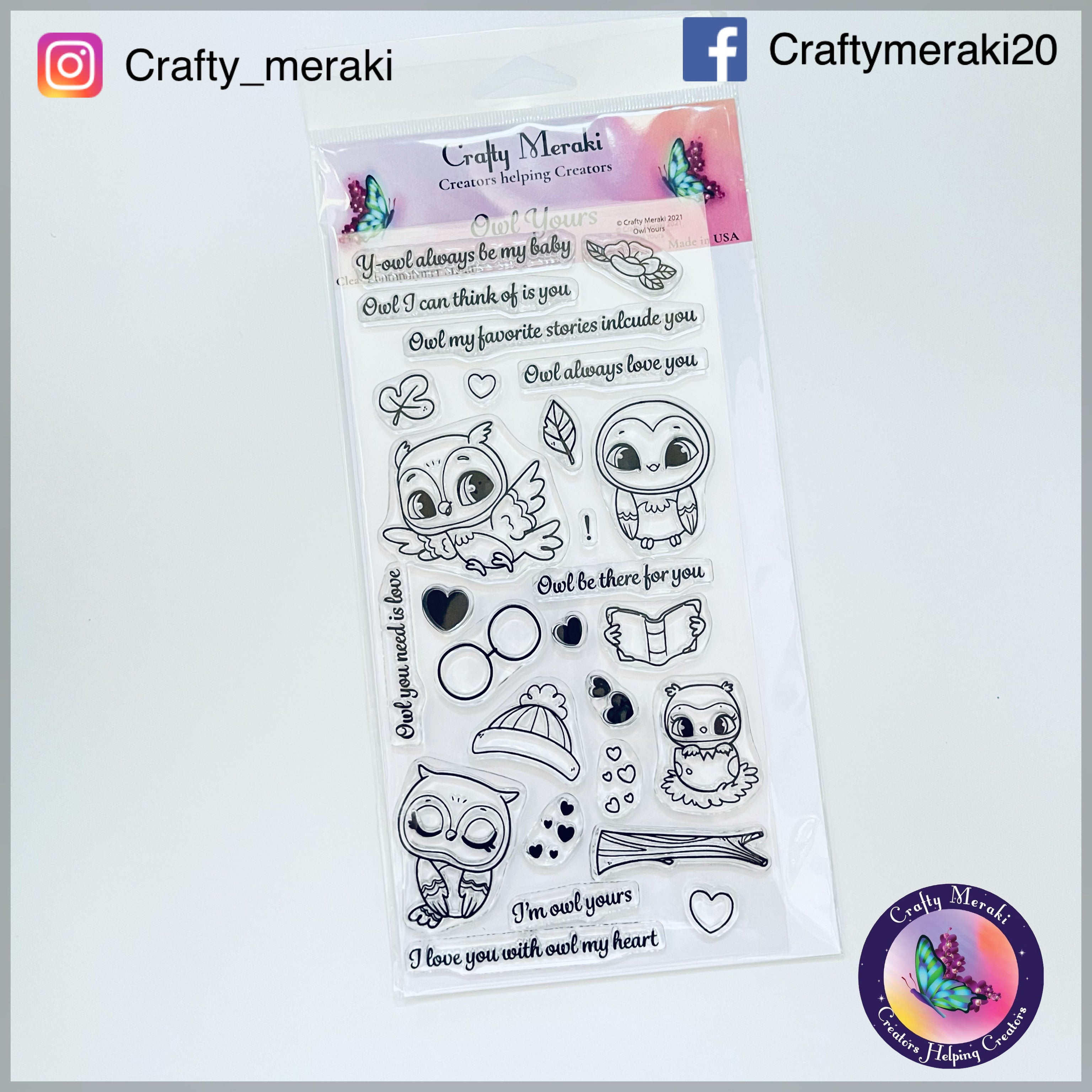Crafty Meraki Owl Yours stamp set - Crafty Meraki