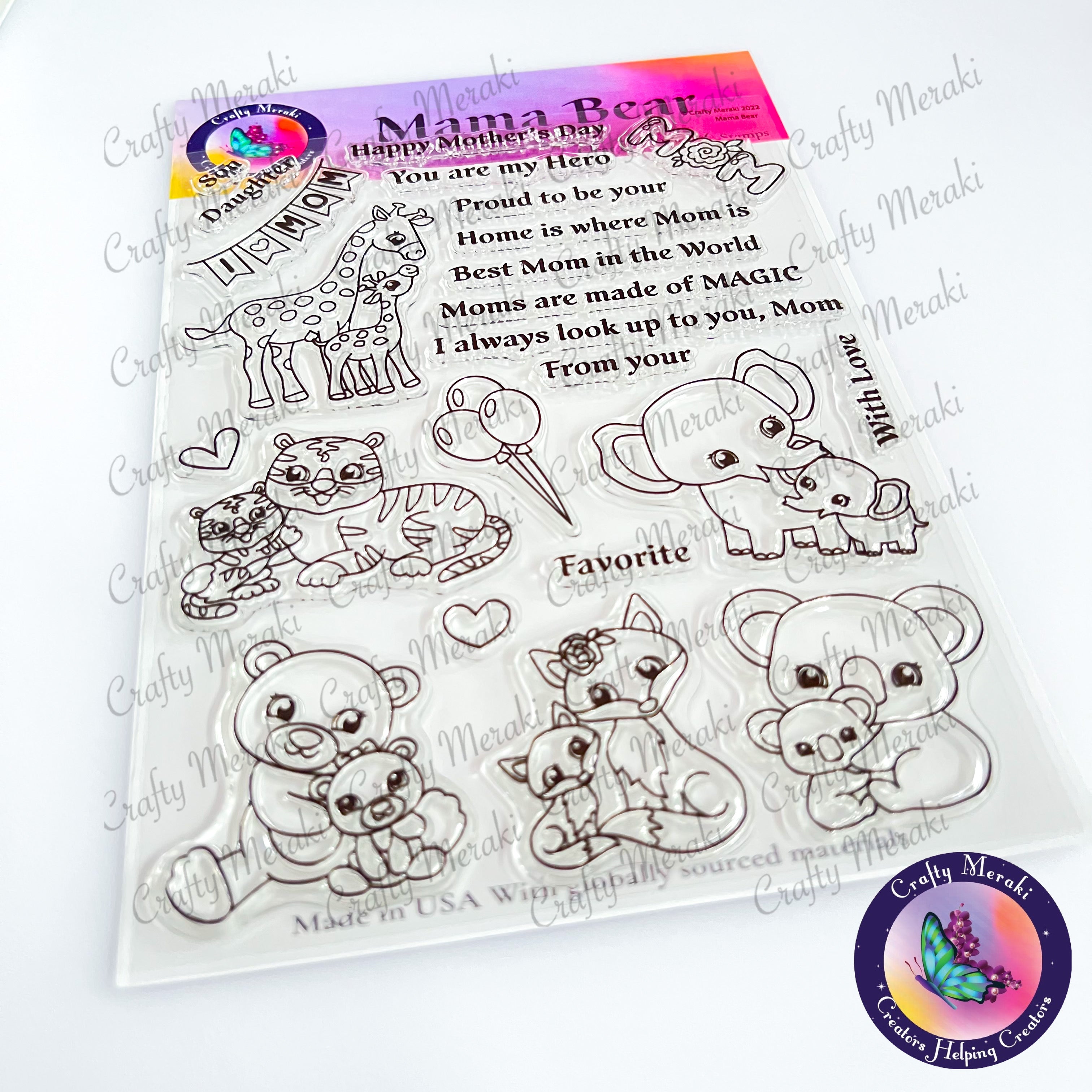 Crafty Meraki Mama Bear Stamp set - Crafty Meraki