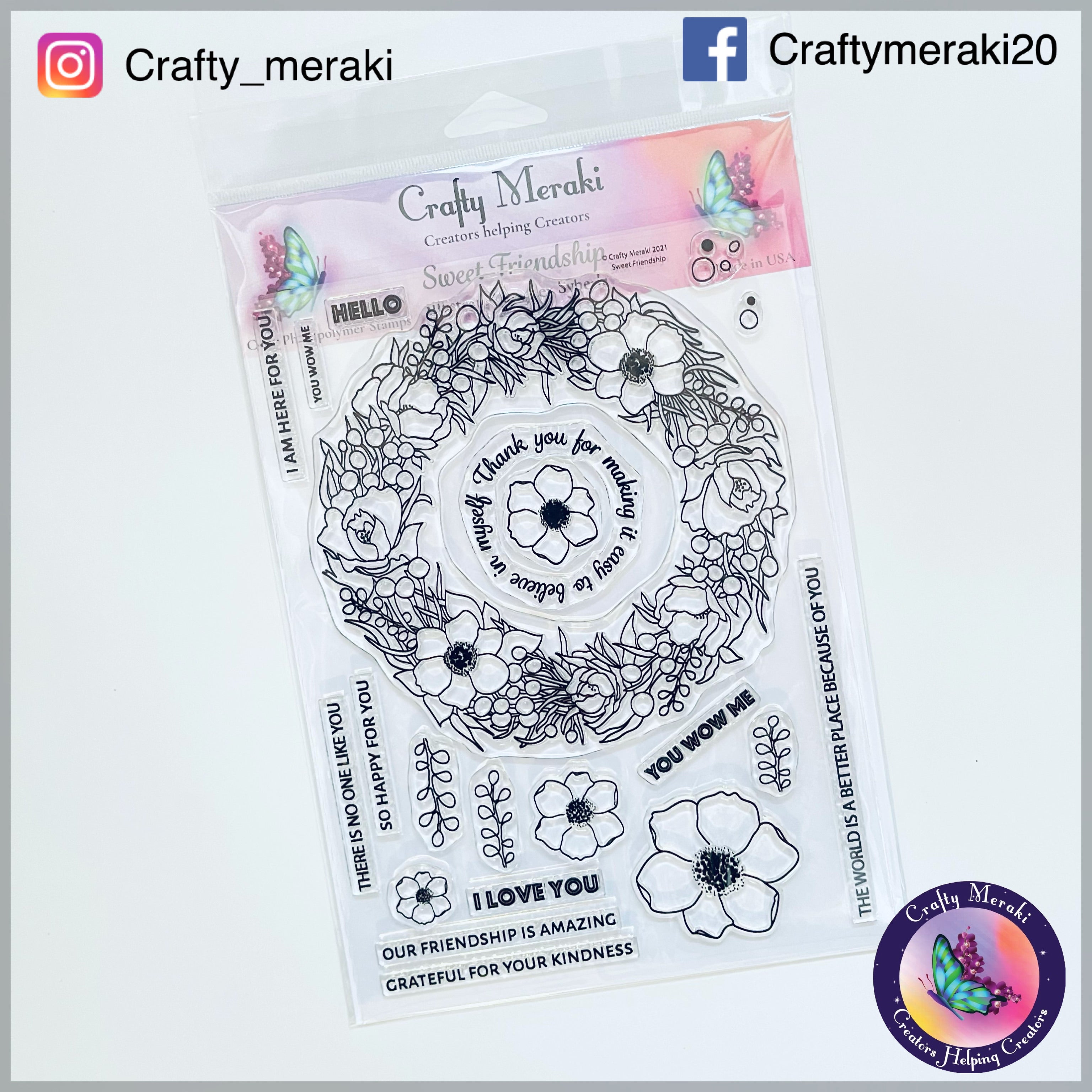 Crafty Meraki Sweet Friendship stamp set - Crafty Meraki