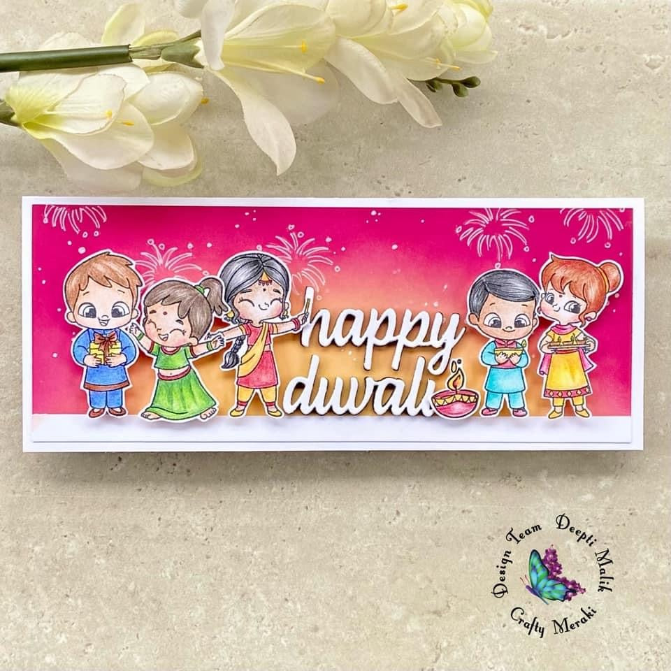 Crafty Meraki Diwali Cuties Stamp Set - Crafty Meraki