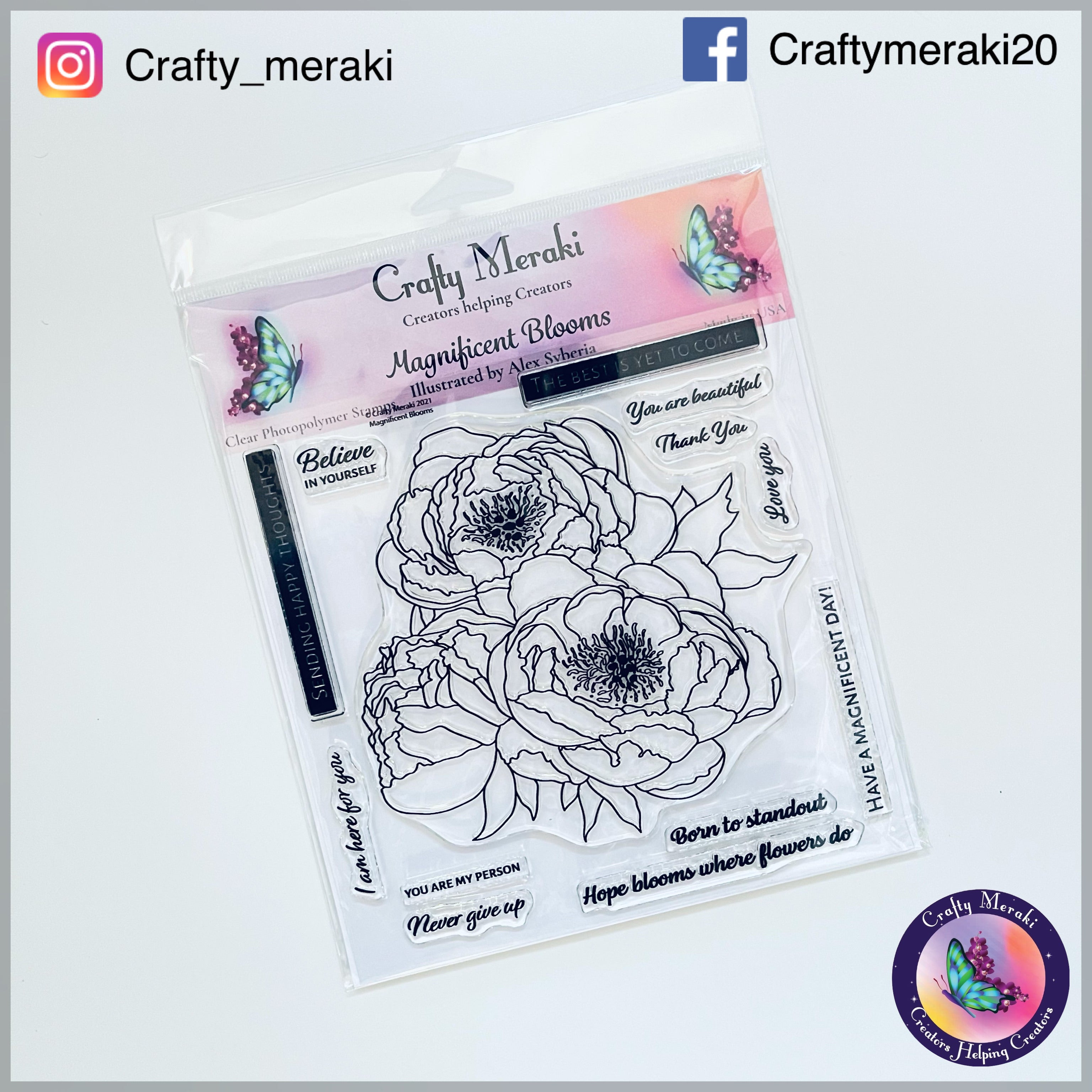 Crafty Meraki Magnificent Blooms stamp set - Crafty Meraki