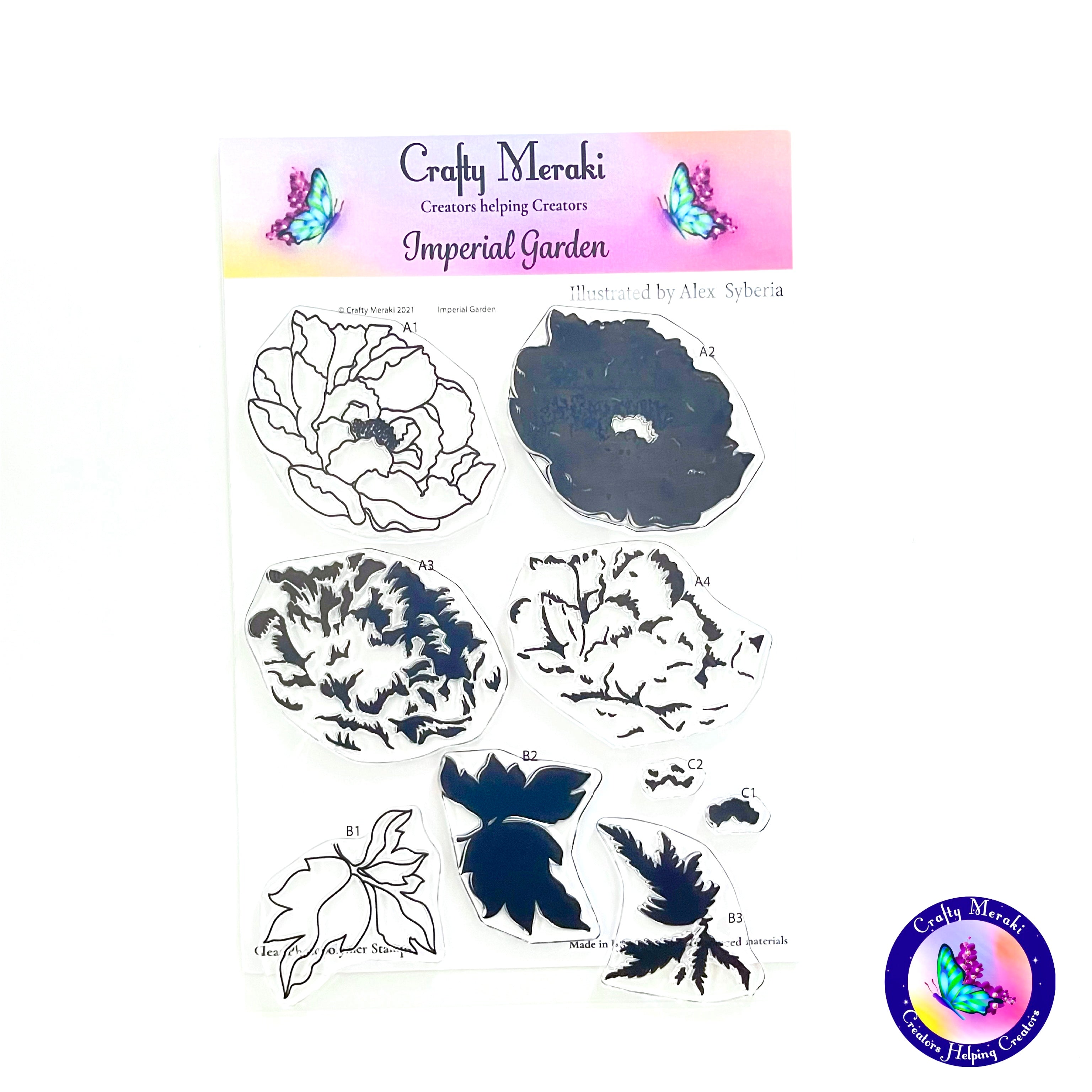 Crafty Meraki Imperial Garden Layering stamp set - Crafty Meraki