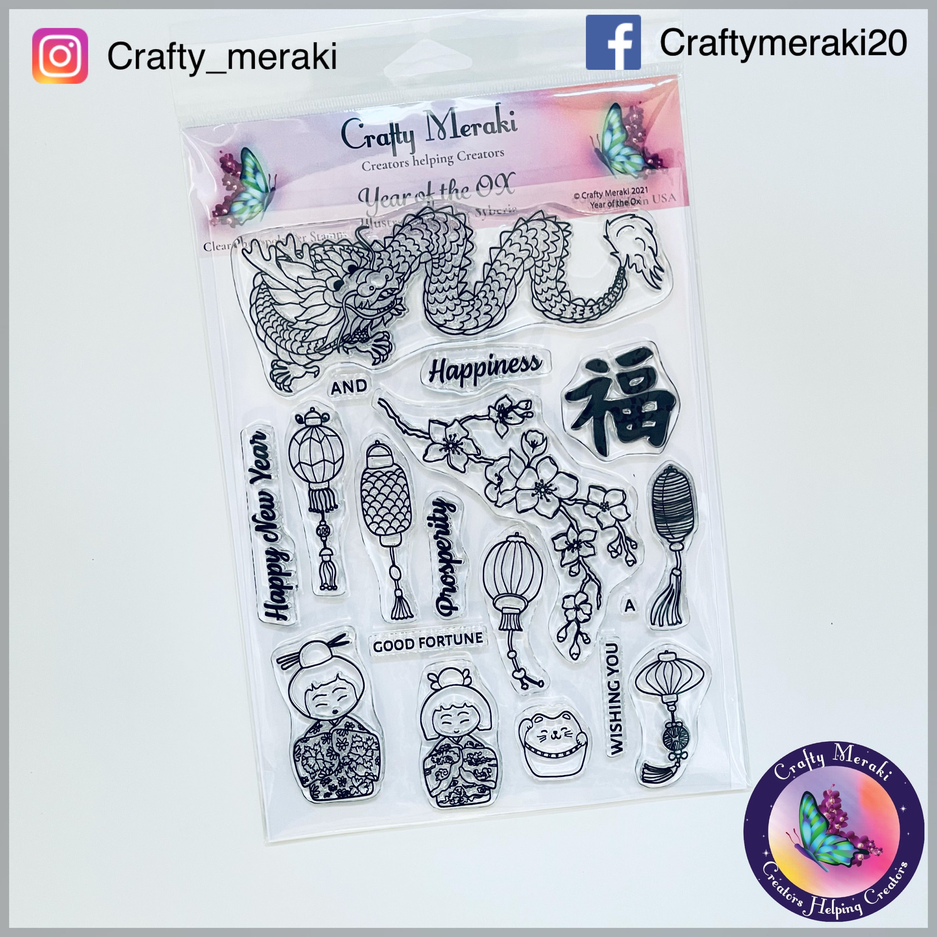Crafty Meraki Year of the Ox stamp set - Crafty Meraki