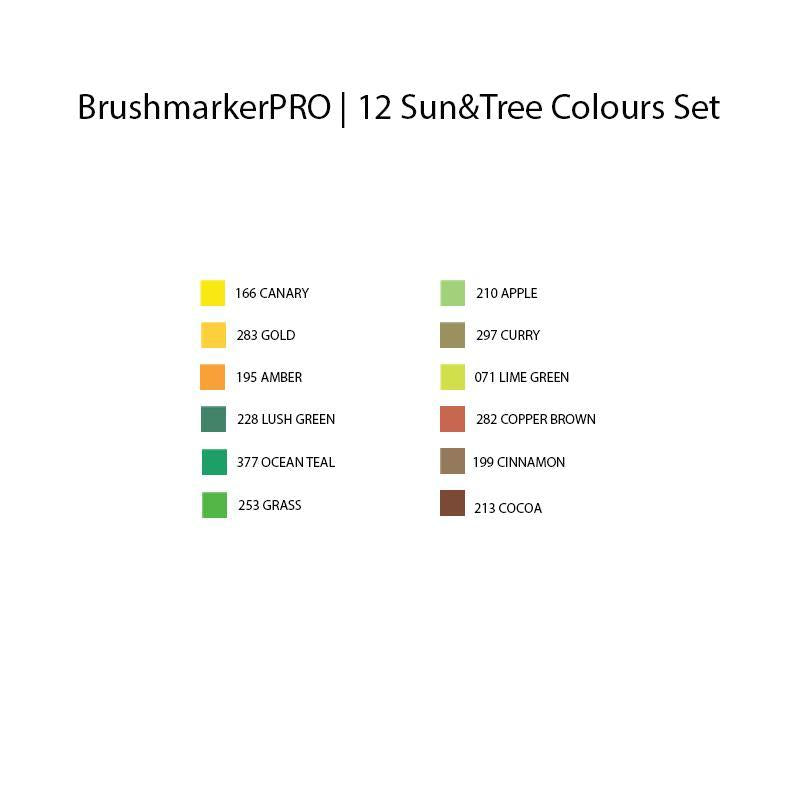 Karin Brushmarker PRO Set of 12 Sun & Tree Colors