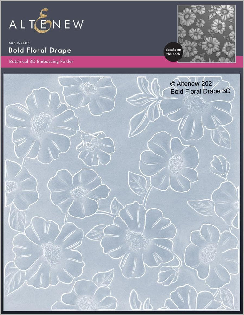 Altenew Bold Floral Drape 3D Embossing Folder - Crafty Meraki