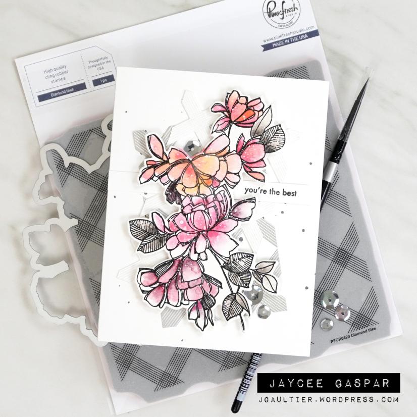 Pinkfresh Studio Cling Rubber Stamp: Diamond Tiles - Crafty Meraki